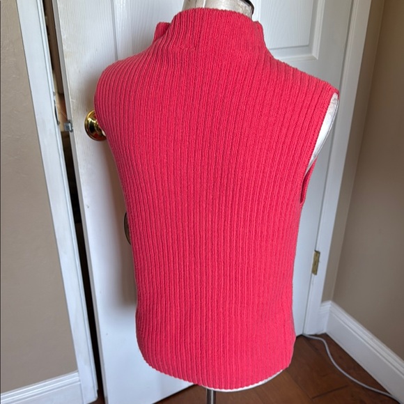 High Sierra Women’s Cotton Comfort Vibrant Coral Sleeveless Knit Top XL - Picture 6 of 9